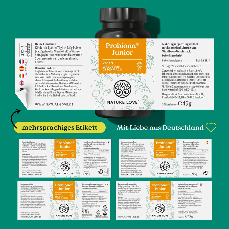 NATURE LOVE® Probiona Junior - 45 g powder - intestinal