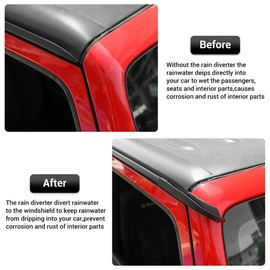 XYHAOAI ABS Hardtop Rain Deflectors Rain Gutter Extensions Rain Deflectors for Jeep Wrangler JK JKU 2007-2017 Exterior Accessories