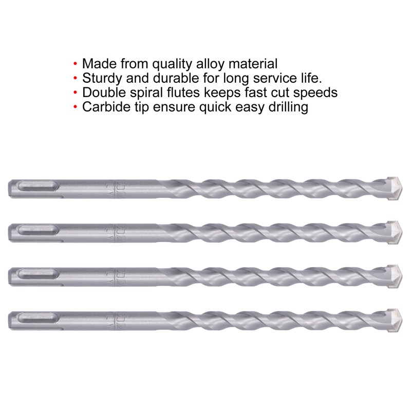 4Pcs Hammer Rock Drill Bit Sturdy Durable Efficient Convenient Round