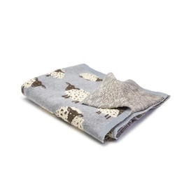 Two's Company Counting Sheep Blanket, Cotton 31 inches by 39 inches