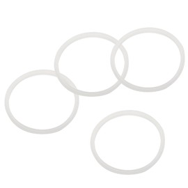 sourcing map 40oz Replacement Rubber Lid Seals, 4 Pcs 3" Diameter O Shaped Resealable Lid Gaskets for Stainless Steel Insulated Tumbler Mugs Cups Vacuum, White