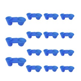 15pcs Automatic Bird Drinker Cups Water Bottl Plastic Pigeon Water Bottle Feeder for Quail Dove Chicken Cage (Blue)