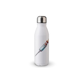 MAXIKIWI - Einwandige Wasserflasche mit Schraubverschluss, nicht isoliert, leichtes Aluminium, BPA-frei, auslaufsicher, Vintage-Pin-Up-Krankenschwester-Mädchen, 500 ml