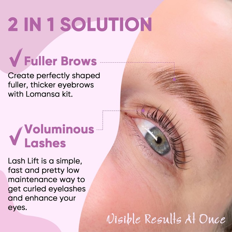 Lomansa Eyelash Lifting Set, Lash Lifting Set, 2 in 1