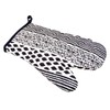 Lashuma Cooking Gloves Pair Black White 2 x Oven Gloves