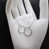 Unbranded 925 Sterling Silver, Dainty Interlocking Circles Design Bracelet for