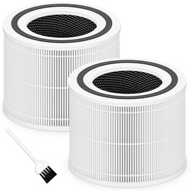 Core 300 Replacement Filter for LEVOIT Core 300 Core 300S Core 300-P Core 300S-P Air Purifier, 3-in-1 High Efficiency and Activated Carbon, Compared to Part # Core 300-RF, 2 Pack, White
