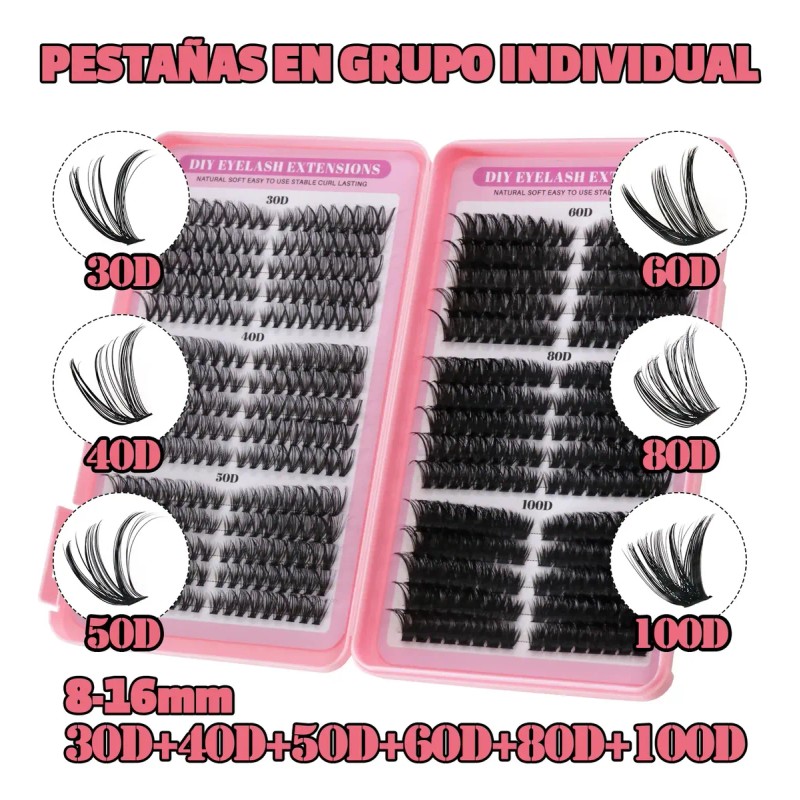 Kit De Pegamento Para Pestañas Individuales Cat Eye 30d 100d