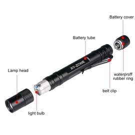 XY ZONE 10Pack LED Pen Light,1000LM LED Penlight Flashlight with Clip, Pocket Penlight Torch for Inspection Work Repair (Version 2)