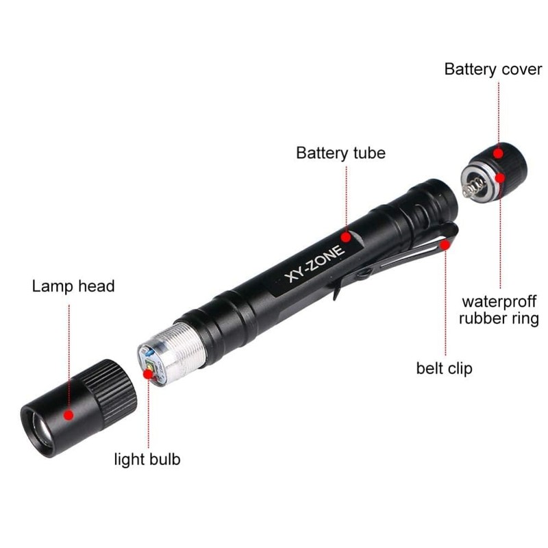 XY ZONE 10Pack LED Pen Light,1000LM LED Penlight Flashlight with