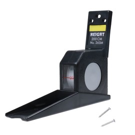 Home Wall Mounted Stature Meter Height Measure Tape Ruler 2M Black