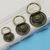 Jinyuanchao 6PCS Drop Ring Handles Dresser Ring Pull Brass Oil-Rubbed