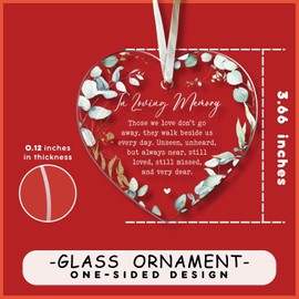 Memorial Ornament for Loss of Loved One - Bereavement and Sympathy Gift - in Memory of Loved One - Remembrance and Loss Gifts - Glass Ornament