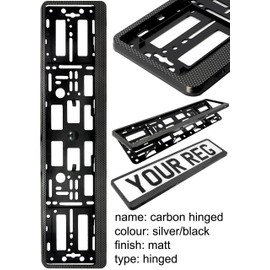 TAPORT® CAR REGISTRATION HOLDER FOR ANY CAR, VAN, TRUCK, TRAILER (CARBON HINGED)