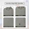 LFH Home Cotton Canvas Extra Large Laundry Bag with Handle,