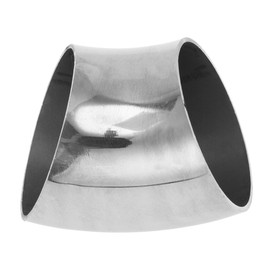 Motoforti 45 Degree Mandrel Bend Elbow Car Modified Exhaust Pipe Tubing Piping 2" Inch OD Thickness 1.2mm/18GA 51x67x1.2mm 304 Stainless Steel Silver Tone