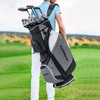 Costway 14-Way Divider Golf Bag Stand Waterproof Rain Hood Cooler
