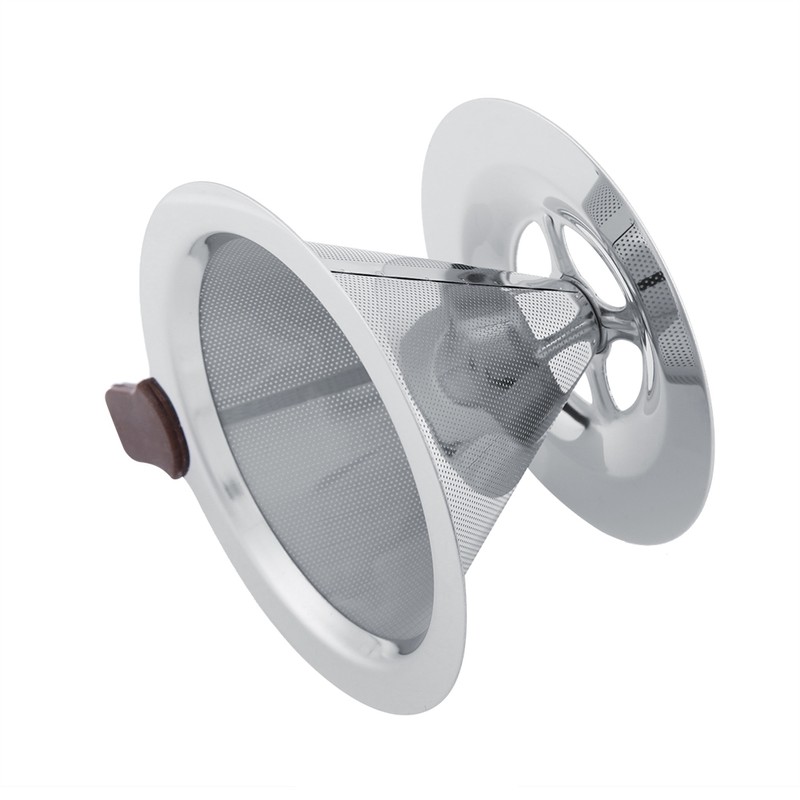 Stainless Steel Coffee Filter Reusable Double Layer Brew Dripper with