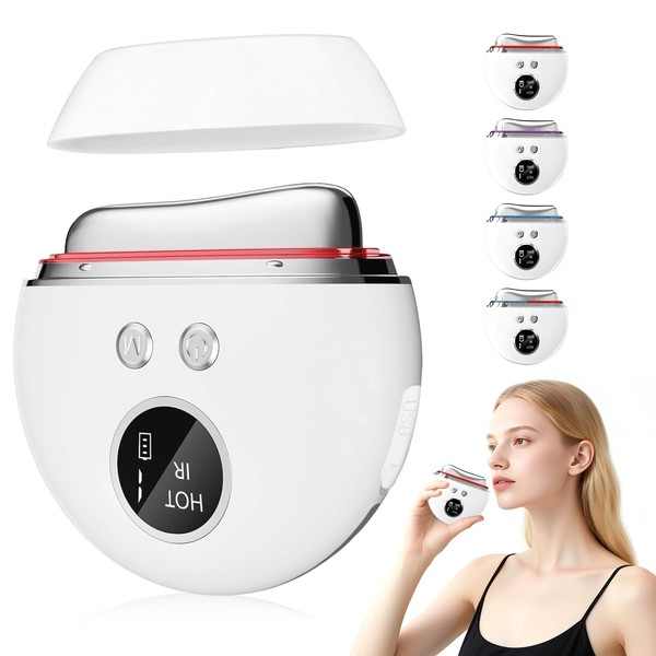 Tccydm EMS Gua Sha, Gesichtsmassagegerät Gua Sha Elektrisch mit Smart