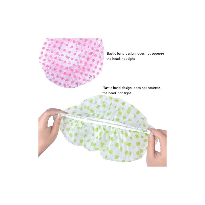 Gorro de ducha 6 piezas sombreros de ducha impermeables, elástico