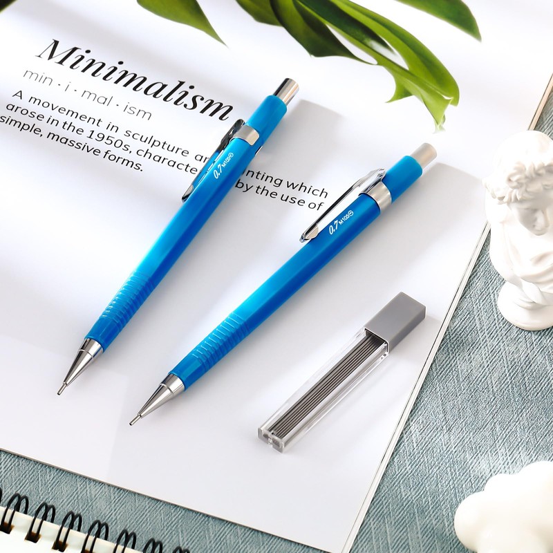 Gueevin 24 Pcs Mechanical Pencil Metal Penpoint Mechanical Pencil Retractable