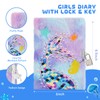 homicozy Mermaid Diary for Girls with Lock and Keys,Tie-Dye Fuzzy