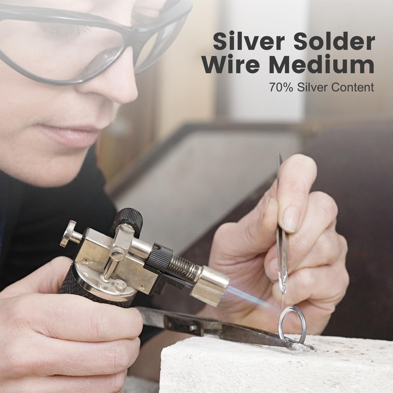 Wacjak 5 Feet Silver Solder Wire Medium Silver Solder 22