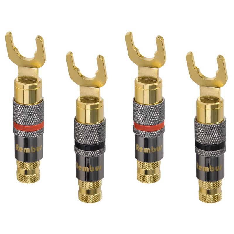 Rembus KS-216 High End Cable Lugs Gold-Plated Pack of 4