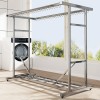 Heavy Duty Commercial Clothing Garment Rack Rolling Collapsible Hanger Chrome