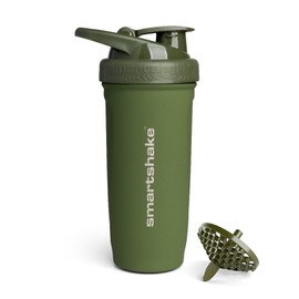 Smartshake Reforce Stainless Steel Protein Shaker Bottle - Non Insulated Unisex Gym Bottle | Metal Shaker Bottles - 900 ml | 30 oz - Leakproof Screw-O