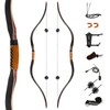 Deerseeker Archery 59" Longbow Traditional Bow Set Ambidextrous Horsebow Handmade