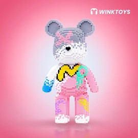 Bear Building Block,Winktoys building block,Bear Toys,Birthday Gift,Educational,Boy,Girl,Trend Decoration,Cool Gifts,Brick,Family Bonding:_Commemorative Doodle Bear