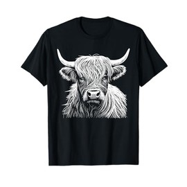Highland Cow Scotland Scottish Fluffy Cow Cute Highland Coo T-Shirt