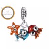 Minimalist Charm Jewelry Octopus Fish Charm, Animal Charm, Sea Charm,