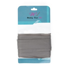 WedDecor Grosgrain Metal Grey Ribbon for Gift Wrapping, 25mm x 10m Solid Polyester Ribbon Perfect for Wedding Decor, Sewing, Dresses, DIY Crafts Floristry, Events, Scrapbooking Decorations