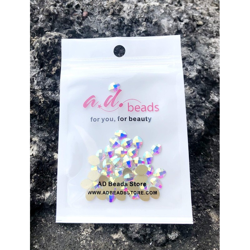 AD Beads Top Czech AB Crystal Multi-Shape Flatback Rhinestone Nail