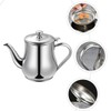 iplusmile Stainless Steel Oil Container with Strainer Oil Storage Pot