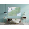 New York and Pennsylvania Physical Map - 23.3 x 16.5