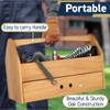 Kings County Tools Wood Tool Box - 22” Wooden Caddy