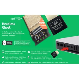 FUERAN 2K 4K 8K HDMI Dummy Plug-Virtual Monitor Display Emulator Headless Adapter 3840x2160@60Hz 1080@120HDR DVI EDID Emulator (8K-1080@60-7680×4320@19)