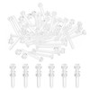 PATIKIL M4x30mm Acrylic Bolts with Hexagon Nuts, 50 Set, Transparent
