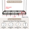 TICKCACY 33” Pots and Pans Hanging Rack, Black Hanging Pot