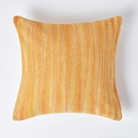 Homescapes Cotton Chenille Tie and Dye Cushion Cover Rust 45 x 45 cm or 18 x 18 inches