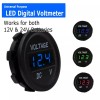 Kumbala DC 12/24V Car Dual Battery RED LED Digital Volt
