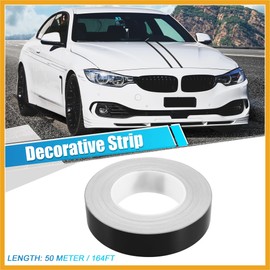 Partuto 1.2" Width 164ft Length Decorative Strips Black for Car Motorcycle Replacement