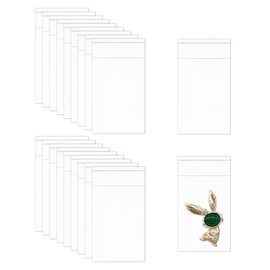 Small Self Sealing Bags 2x3'' 300pcs Tiny Adhesive Cello Pouches 1mil Crystal Sealable OPP Poly Bags for Earrings Coins Photo Beads Ring Buttons Powder Pills Diamonds