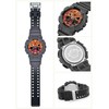 G-Shock Flame inside series_gray, orange, Round (GA-100)