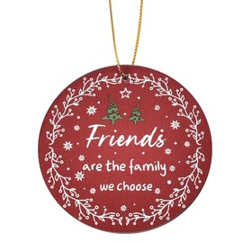 Friends Christmas Ornaments Gifts for Friend for Women Men Friends Friendship Ornament Gifts for Friend are The Family We Choose Ornament Christmas Decorations