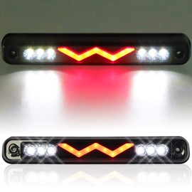 Tresound 3rd Third Brake Light for 88-99 Chevy/GMC C1500 C2500 K1500 K2500 Silverado Blazer LED Cargo Lamp High Mount Stop light (Chrome Housing Smoked Lens)