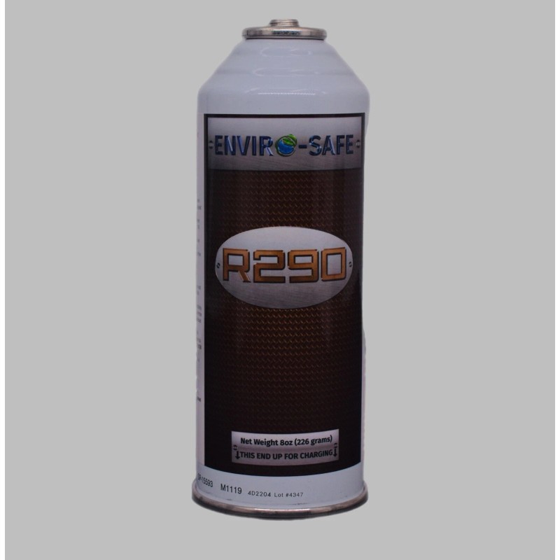 envirosafe R290 Refrigerant, 6 Cans + Charging Gauge | Inverted